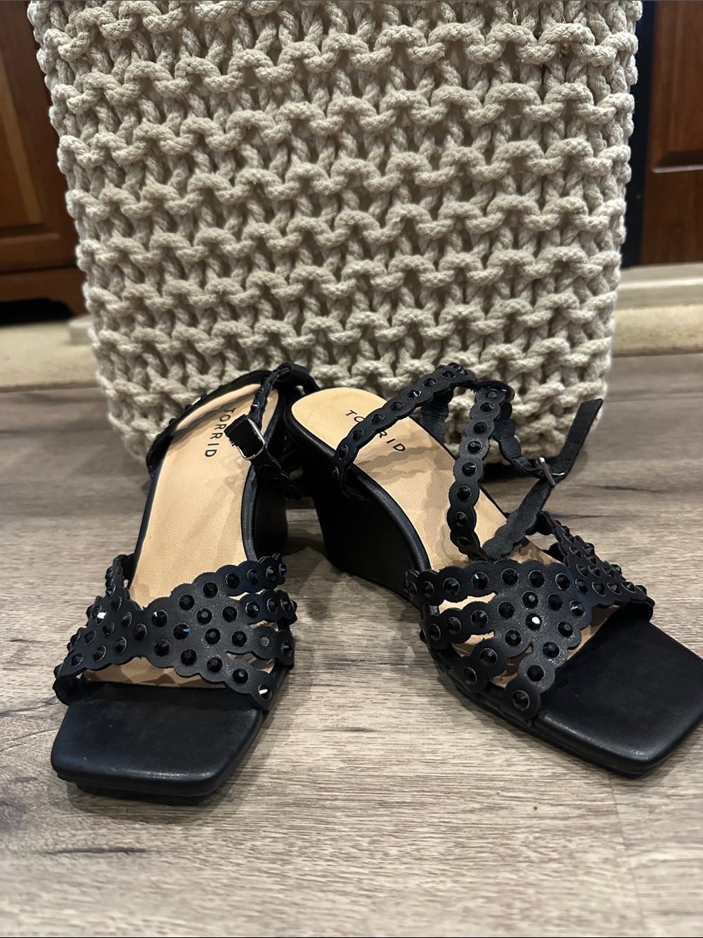 Torrid Black Studded Block Heel Sandals - Women